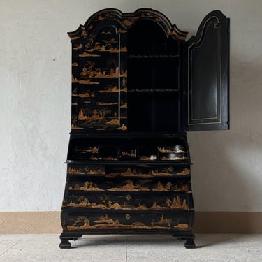 Exceptional 18th C. Dutch Chinoiserie Secretary