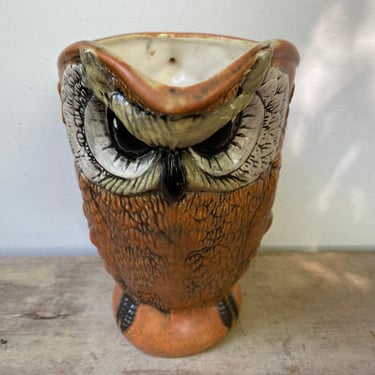 Vintage Owl Pitcher, Fall Halloween Decor, Owl Lovers, Spooky 