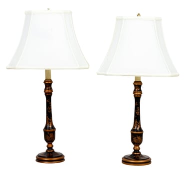 Pair of Chinese Style Candlestick Lamps