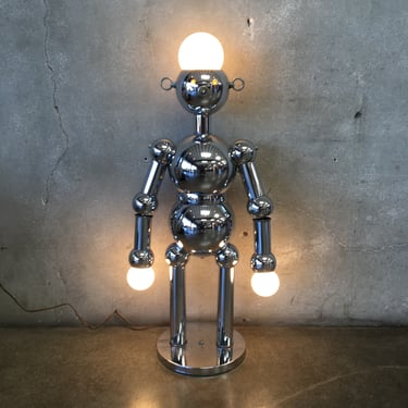 Mid Century Chrome Robot Lamp by Torino Designs