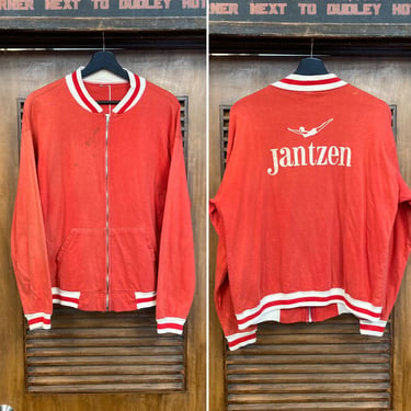 Vintage 1960’s “Jantzen” Mod Zipper Cardigan Sweatshirt, 60’s Bomber, Vintage Clothing 