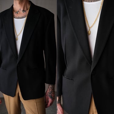 Vintage 80s Claude Montana Black Single Button Boxy Fit Blazer | Made in Italy | 100% Wool | Avant Garde, Streetwear | 1980s Designer Jacket 