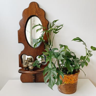 Mirrored Plant Shelf