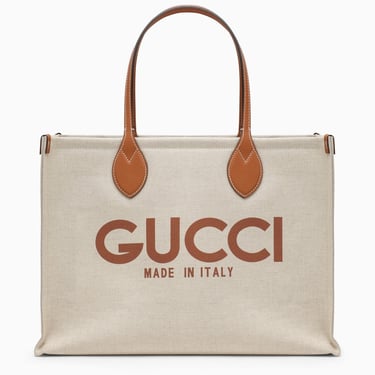 Gucci Canvas Shopping Bag With Logo Women