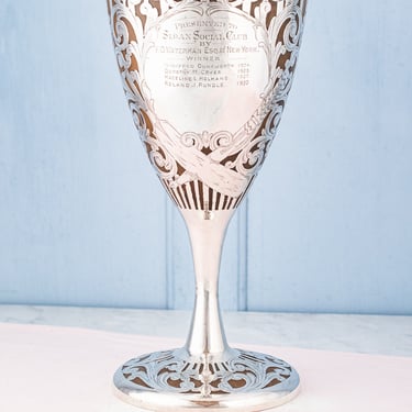 Antique Sterling Silver & Bakelite Waterman Sloan Social Club Trophy
