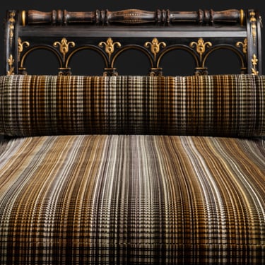 Gilt Daybed in Pierre Frey Striped Velvet