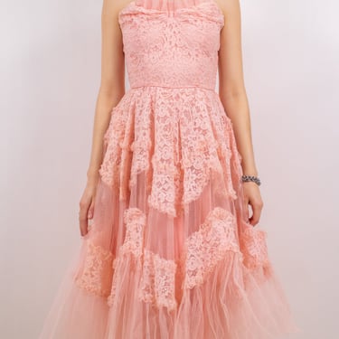 *1950's bubble gum pink party dress