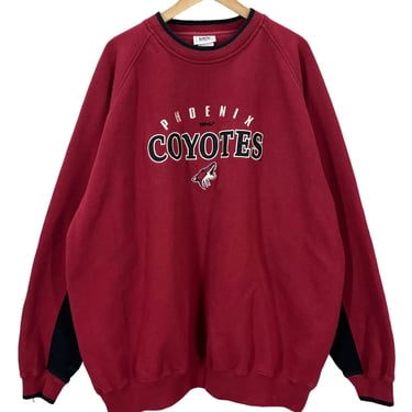 Vintage Arizona Coyotes Embroidered Red Crewneck Sweatshirt XXL