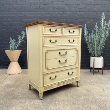 Vintage Neoclassical Style Highboy Chest of Drawers by Drexel, c.1960’s 