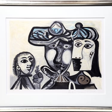 Couple et Enfant au Rameau d'Olivier, Pablo Picasso (After), Marina Picasso Estate Lithograph Collection 