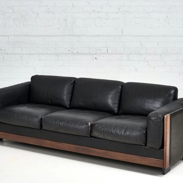 Black Leather “920 Sofa”, Afra \u0026 Tobia Scarpa for Cassina, 1960