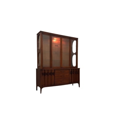 Iconic Mid Century Modern “Perspecta” China Cabinet by Kent Coffey 