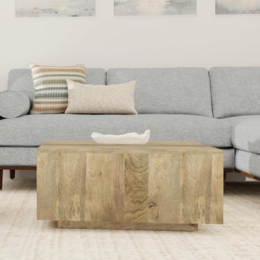 Lockhart Solid Mango Wood 30" Square Coffee Table in Natural FFW258-695