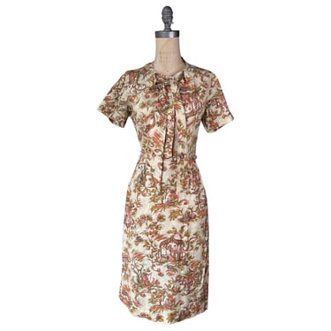 1940s novelty print dress 