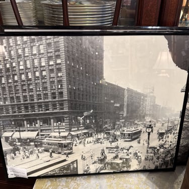 Vintage B and W photo Chicago State Street 16x20