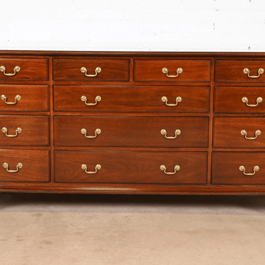 Kindel Furniture Georgian Carved Solid Mahogany Dresser or Credenza