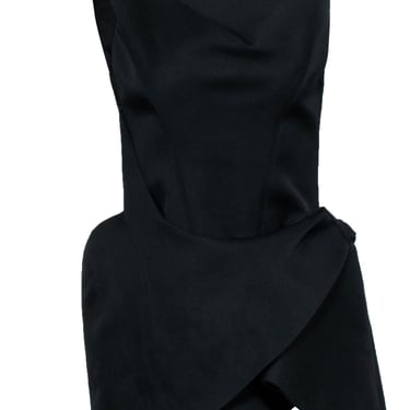 Mugler - Black Structured Wool Mini Dress Sz 6