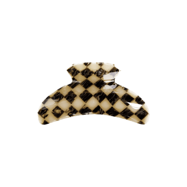 Classic Hair Claw In Faded Checker