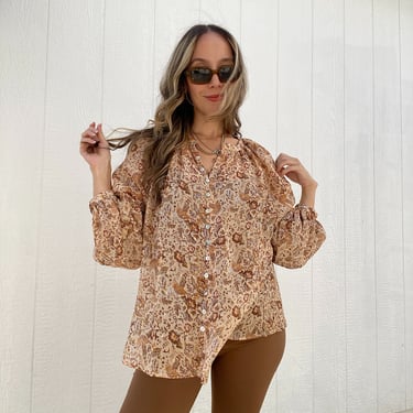 Julia Floral Taupe Top