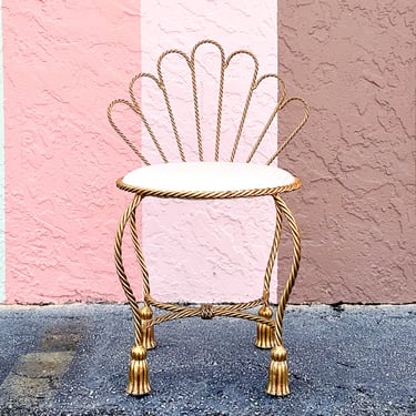 Regency Style Tassel Vanity Chair