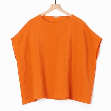 Orange Linen Top