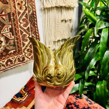 Vintage Brass Shell Vase