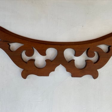 Vintage Wooden Wall Carving, Home Wall Decor, Mahogany?, Above Door, Carved Wood Decoration, Hand Made, Pediment, Architectural Salvage 