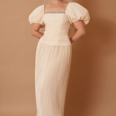 Penelope Plisse Gown - M