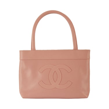 Chanel Pink Logo Top Handle Bag