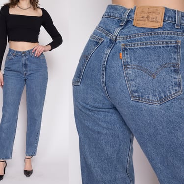 Medium Vintage Levis 912 High Waisted Jeans 28" | 90s Denim Slim Tapered Leg Mom Jeans 