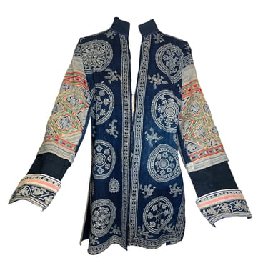 Chinese Miao Tribe Hmong Minority 20t Century Hand Embroidered Jacket