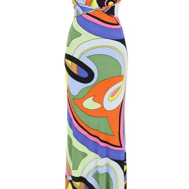 Moschino Multicolor Printed Jersey Maxi Dress Women