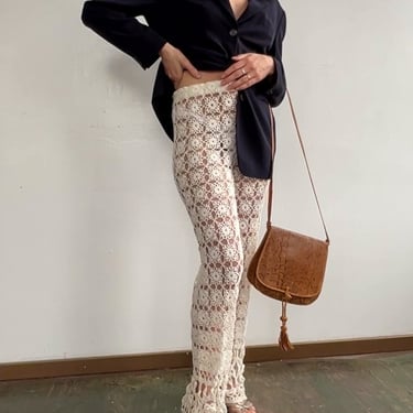 Vintage Vivienne Tam White Crochet Pants (M)