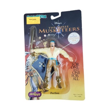 Disney’s The Three Musketeers Bend Ems Bendy Porthos Figure Justoys New (M3) 