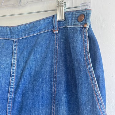 Wearable Size 1950s Ladies Side Zip Jeans Denim Orange Stitching  32 Waist 44 Hip 
