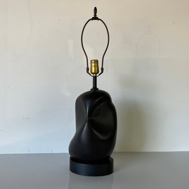 Vintage Handmade Owl Shape Ceramic Table Lamp 