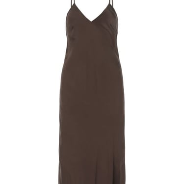 Jil Sander Woman Brown Satin Dress