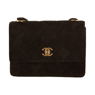 Chanel Black Suede Shoulder Bag