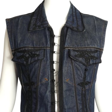 GAULTIER JEAN'S- 1980s Denim Vest, Size 6