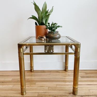 Brass + Glass Side Table