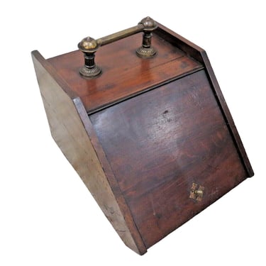 Coal Hod | Antique Coal Scuttle With Lined Removable Metal Interior 