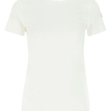 Moncler Women Ivory Cotton T-Shirt