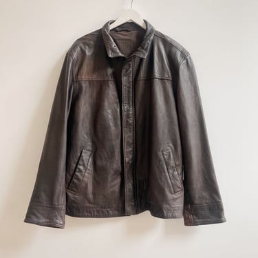 Coffee Classic Leather Jacket