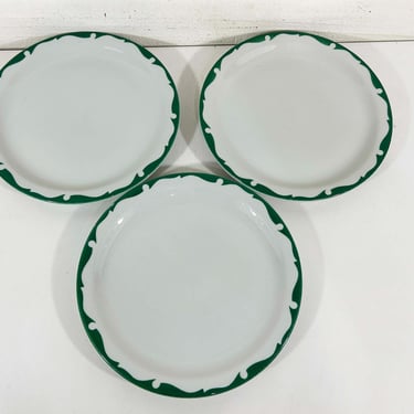 Vintage Lunch Plates Set of 3 Farmhouse Dishes Shenango China Diner Plate Syracuse Wintergreen Stoneware Restaurant Ware 1950s 50s 