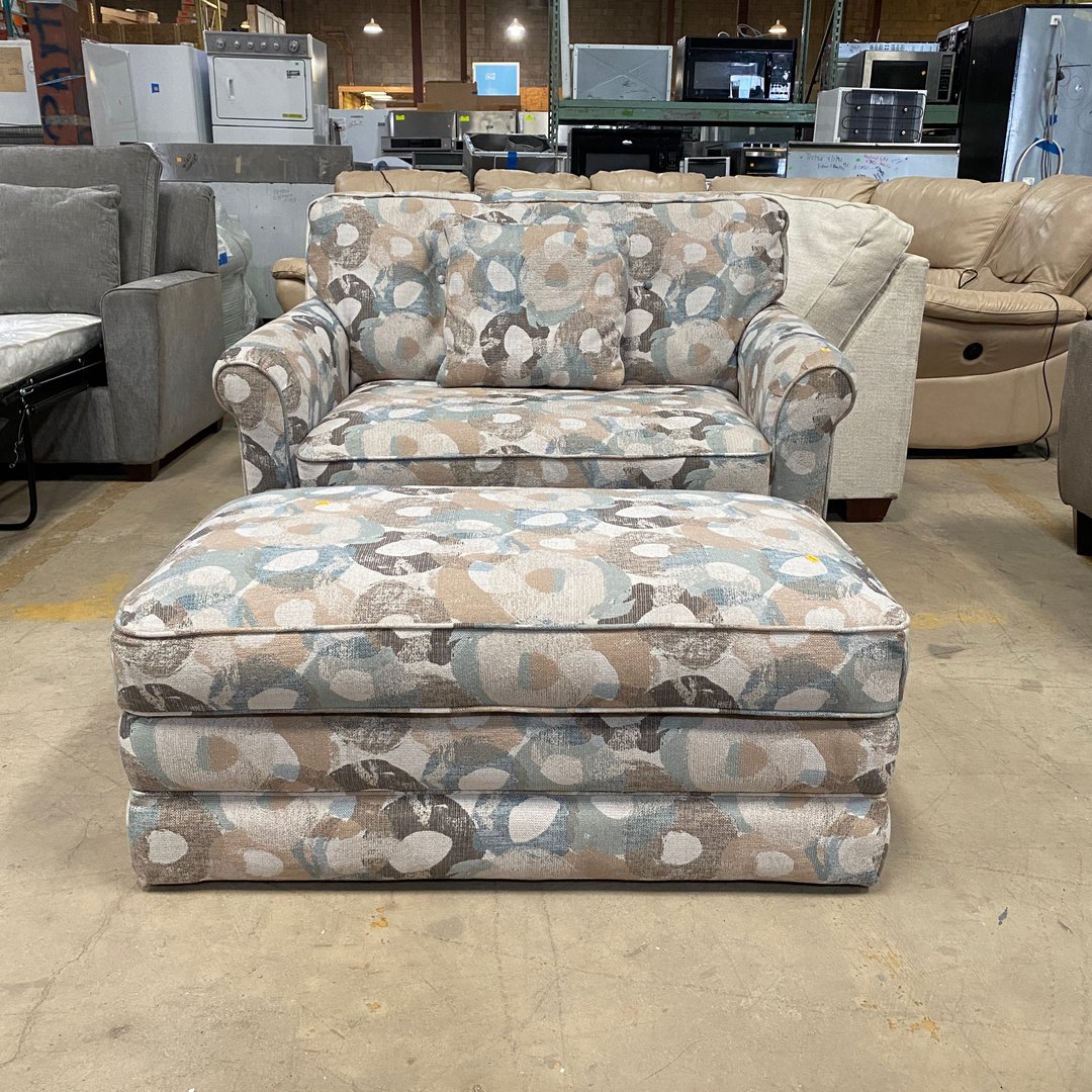 LaZBoy 'Laurel' Chair and a Half with Storage Ottoman Community