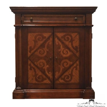 VINTAGE HIGH END Rustic European Style 41" Bar Cabinet / Wine Bar w. Scrollwork Accents 