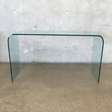 Post Modern Glass Waterfall Console Table
