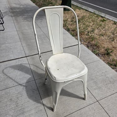 Shabby Chic White Metal Chair (AS IS)