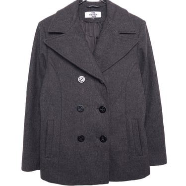 Charcoal Double Breasted Wool Coat