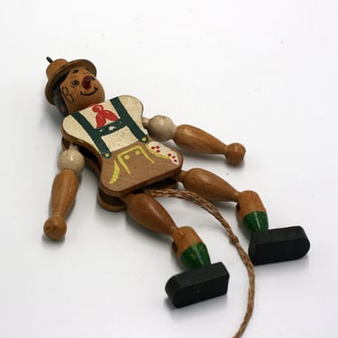 vintage wooden puppet made in Austria 